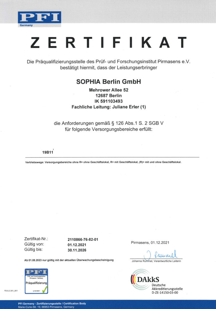 SOPHIA Berlin und Brandenburg | SOPHIA Hausnotruf erneut zertifiziert